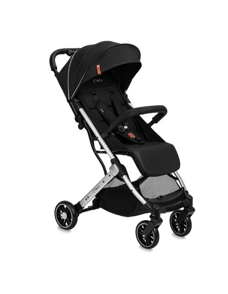 MoMi ESTELLE LIGHT wózek spacerowy CZARNO-SREBRNY