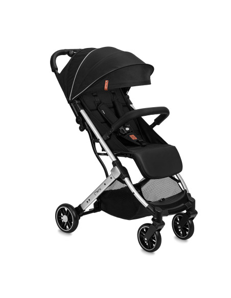 MoMi ESTELLE LIGHT wózek spacerowy CZARNO-SREBRNY
