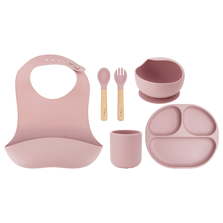 MoMi AMI silicone dish set for children PINK