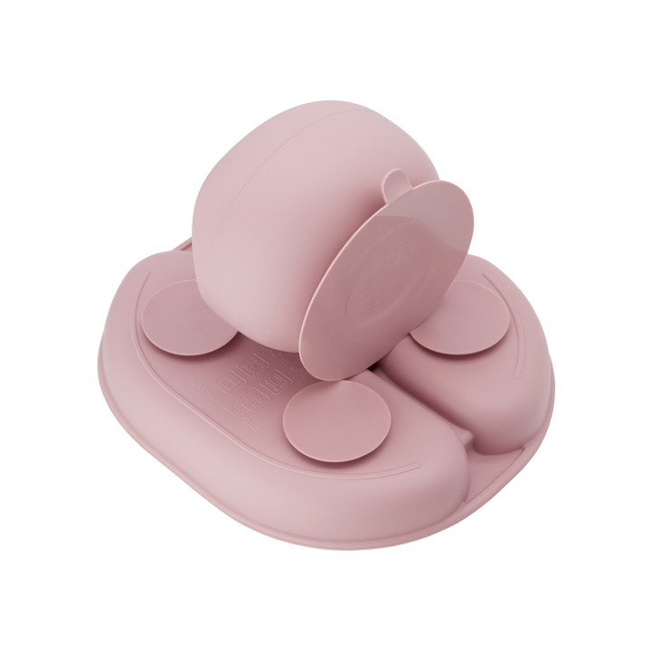 MoMi AMI silicone dish set for children PINK