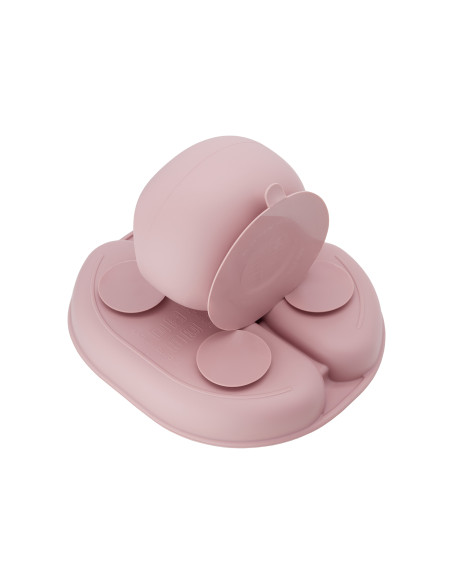 MoMi AMI silicone dish set for children PINK