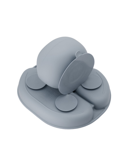 MoMi AMI silicone dish set for children GRAY
