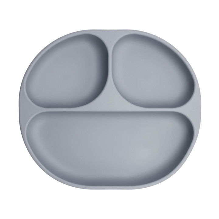 MoMi AMI Silikon-Geschirrset für Kinder GRAU