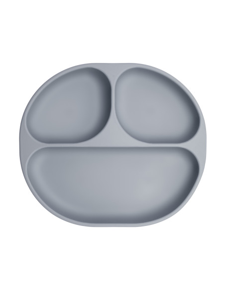 MoMi AMI Silikon-Geschirrset für Kinder GRAU