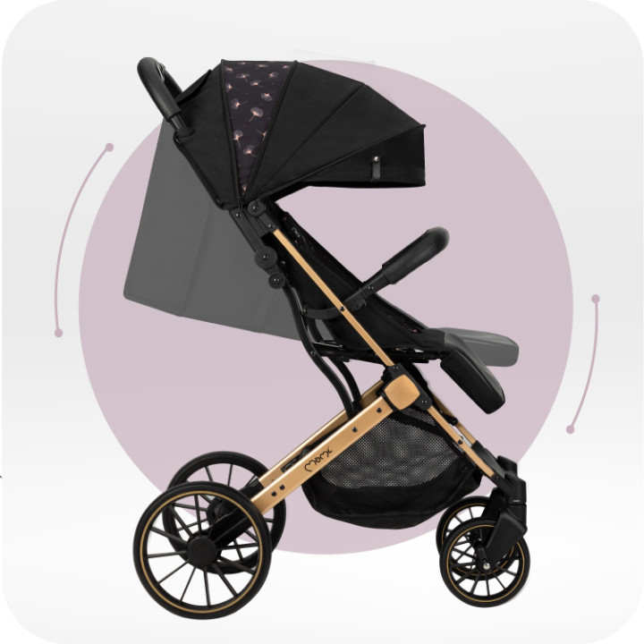 MoMi ESTELLE LIGHT PLUS stroller BLACK