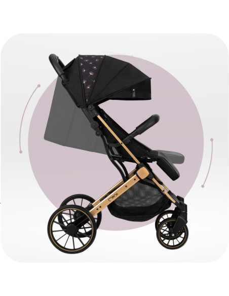MoMi ESTELLE LIGHT PLUS stroller BLACK