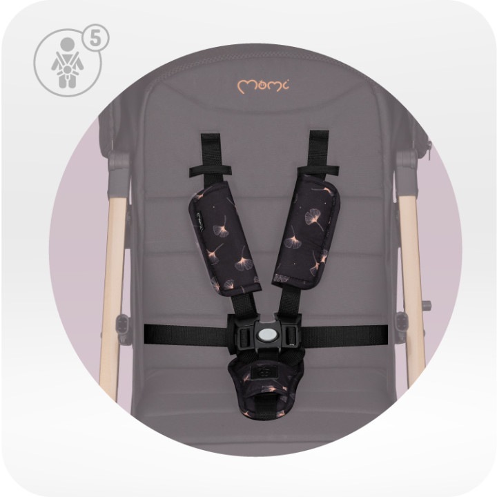 MoMi ESTELLE LIGHT PLUS stroller BLACK