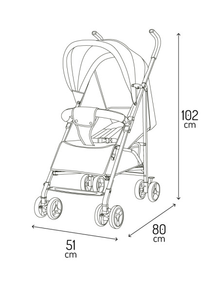 MoMi AKIRA wózek spacerowy ZIELONY
