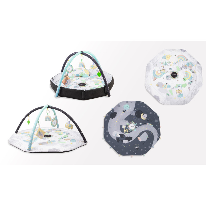 MoMi DAY&NIGHT 4 w 1 dwustronna mata, kojec,...