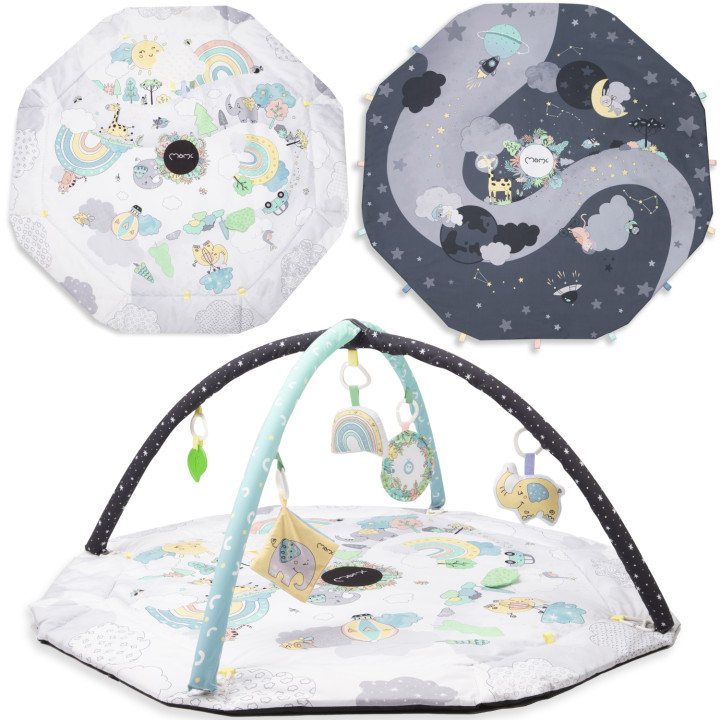 MoMi DAY&NIGHT 4 w 1 dwustronna mata, kojec,...