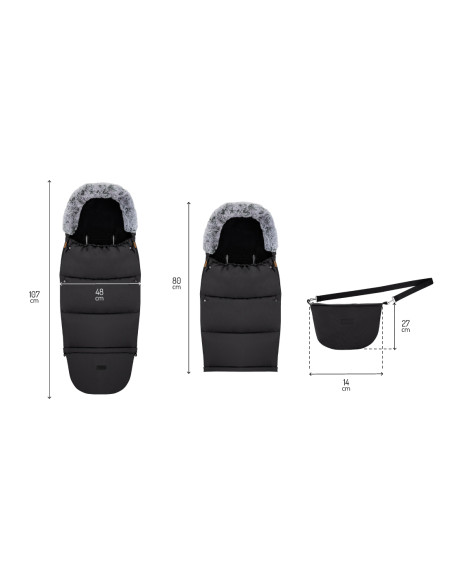 MoMi Footmuff 2in1 BLACK