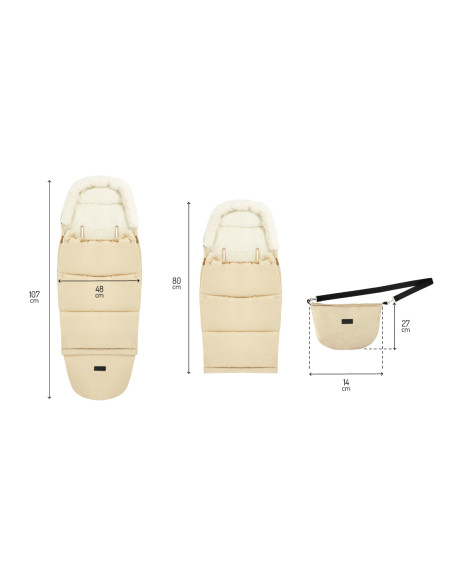Schlafsack MoMi 2-in-1  BEIGE